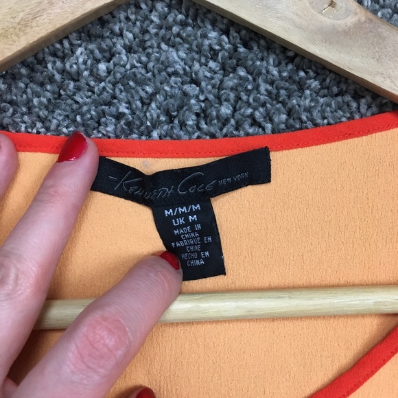 Kenneth Cole Orange Top - Picture 5 of 7